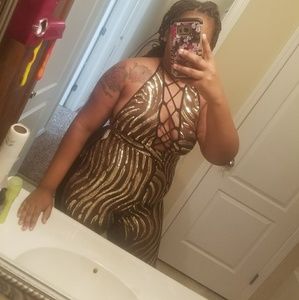 Black and Gold Jumpsuit